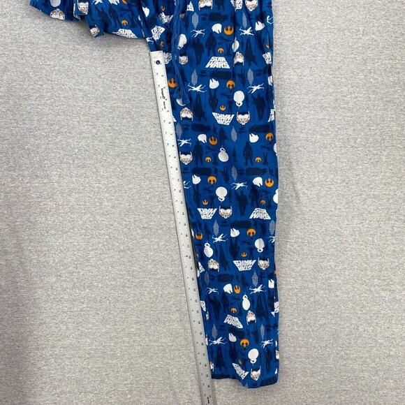 Disney Pajama Bottoms Mens Small Blue Star Wars Drawstring Loungewear Pants - Picture 8 of 11